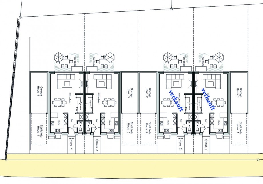 Lageplan Doppelhaush�lfte Ostelsheim