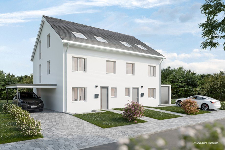 Ansicht Doppelhaush�lfte Hildrizhausen