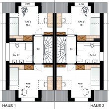 Dachgeschoss  Ein Traum f�r junge Familien  Moderne DHH mit SEHR gro�em Garten in M�hringen