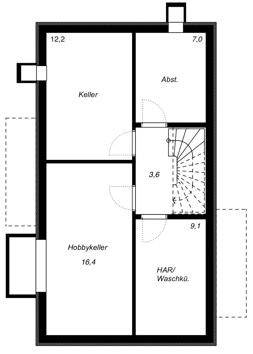 Untergeschoss Einfamilienhaus Stuttgart / Botnang