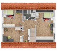Dachgeschoss Gartenparadies in Renningen-Malmsheim: Herrlich gelegenes EFH mit Sonnenterrassen und 2 Garagen