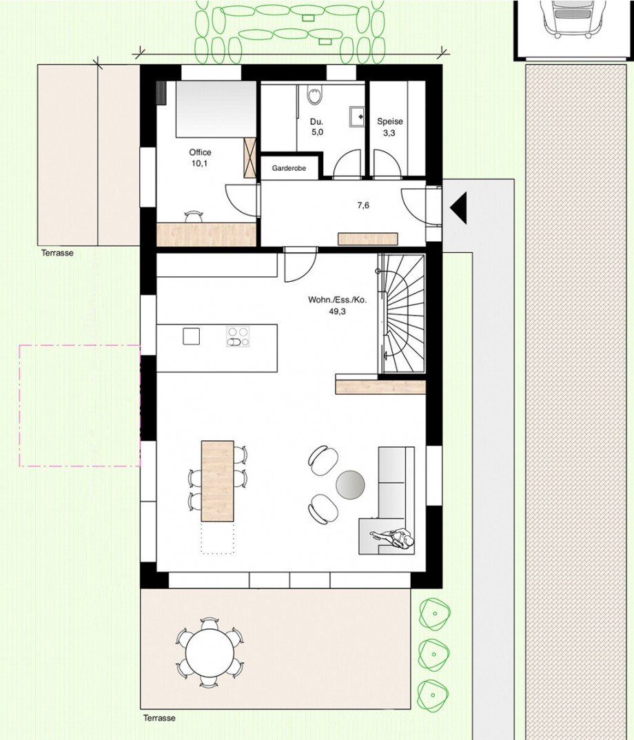 Erdgeschoss Einfamilienhaus Aichtal / Gr�tzingen