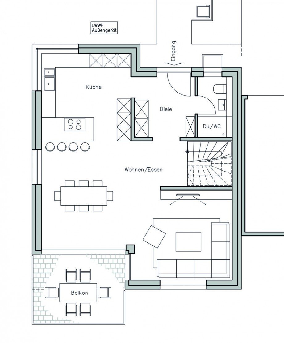 Erdgeschoss Einfamilienhaus Ostelsheim