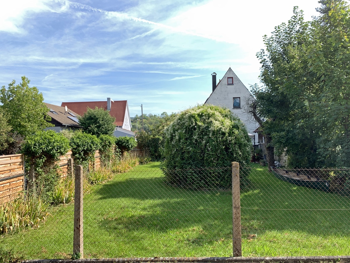 Blick auf Bauplatz
