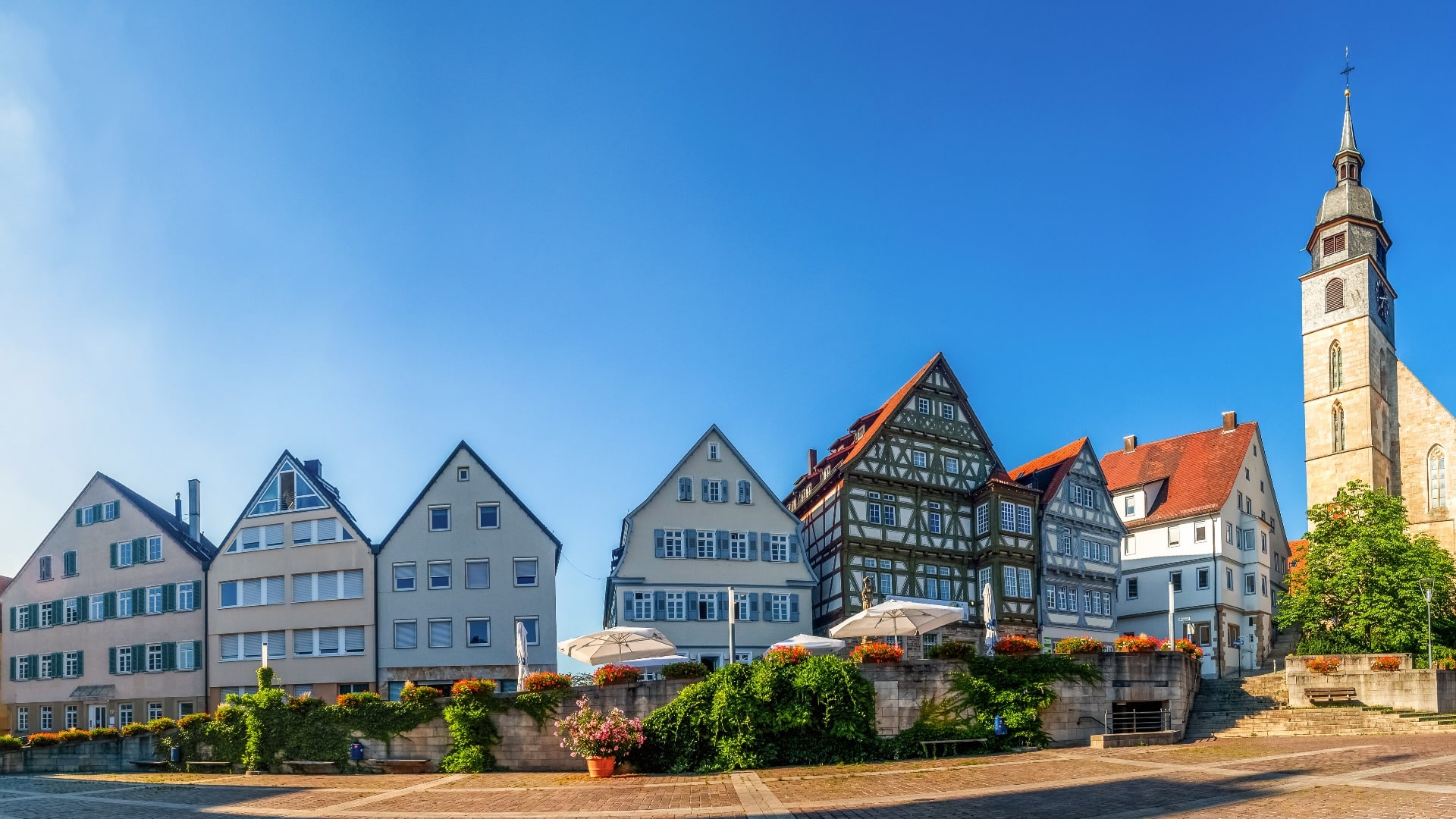 Marktplatz von Boeblingen, Baden-Württemberg, Deutschland