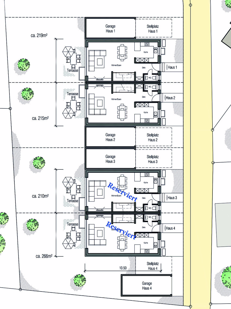 Lageplan - Eine Freude für die junge Familie: „Wohnen mit herrlichem Sonnengarten“ Moderne DHH in Ostelsheim